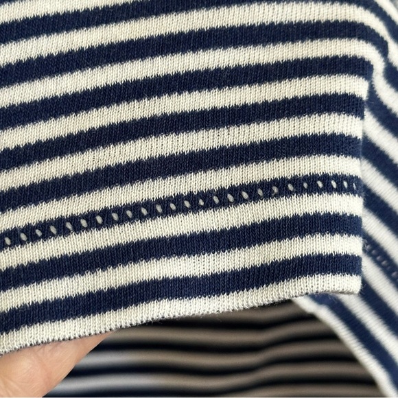 KUPRA by Zado Vintage Nautical Navy and White Stripe Knit Tank Top Made in Japan - Picture 9 of 11